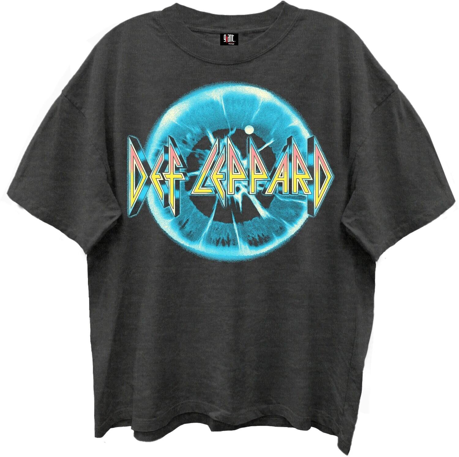 Front. PopMarket - Def Leppard - Def Leppard - Adrenalized Logo - Giant Vintage T-Shirt - 2XL Black 18161170A5   - APPAREL - Multicolor.