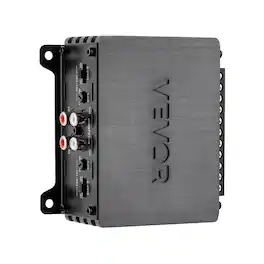 VEVOR - 4 Channel Car Audio Amplifier 2 Ohm Stable Bridgeable Class D Full Range Amp Max Power 4 x 110W @ 4 Ohm / 4 x 160W - Titanium Gray