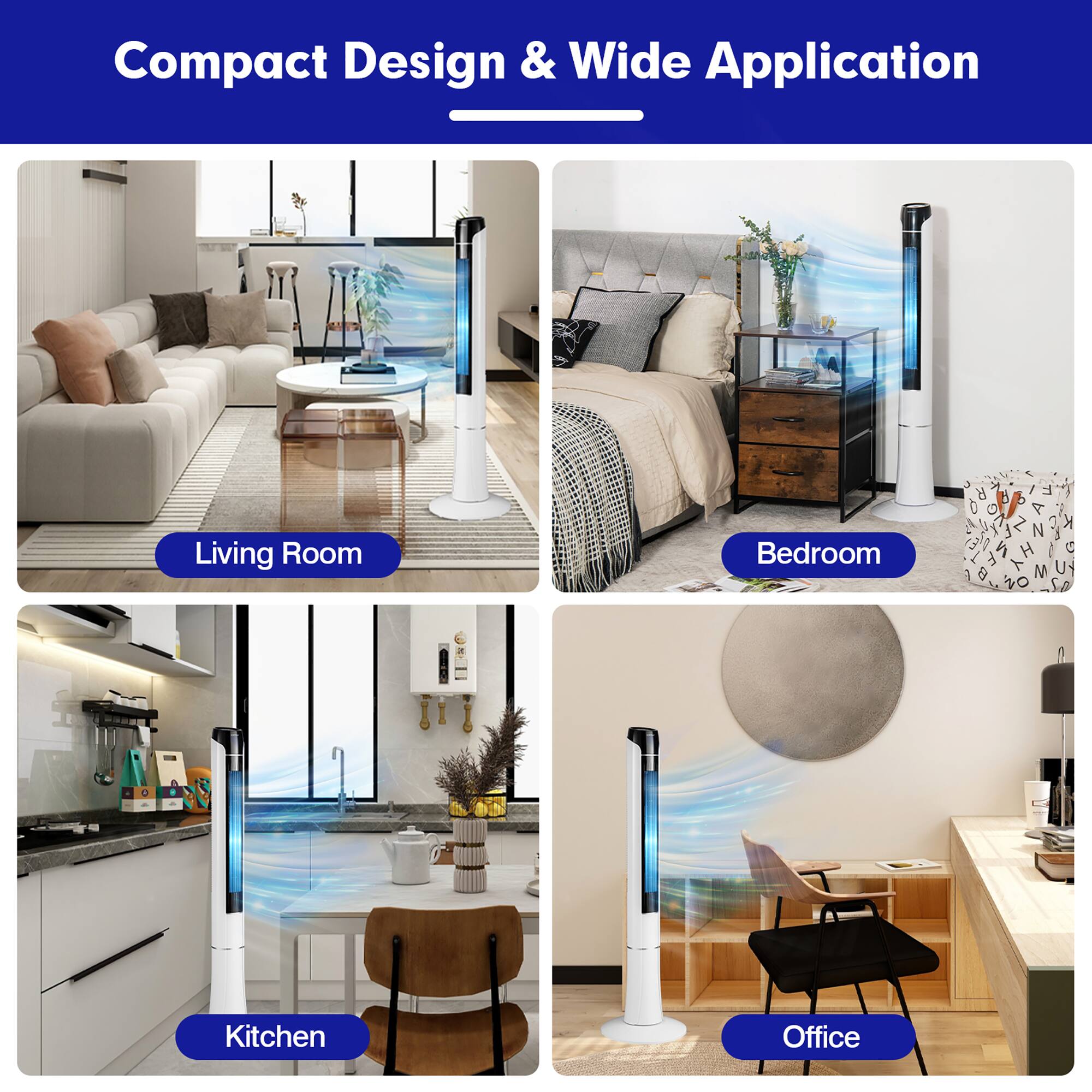 Compact Design & Wide Application Living Room Bedroom Kitchen Office