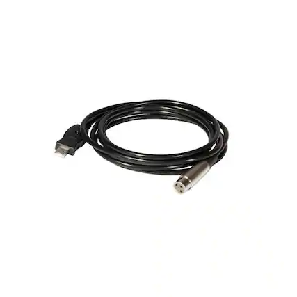 Front. On Stage Stands - OnStage MC12-10U 10' Microphone to USB Cable, Black (MC1210U) - Black.