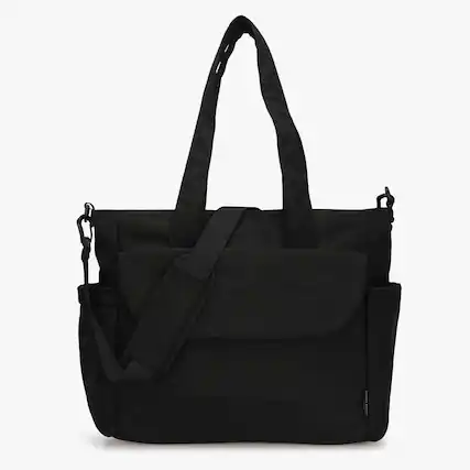Front. Hynes Eagle - Motion All-in-One Diaper Tote - Black.