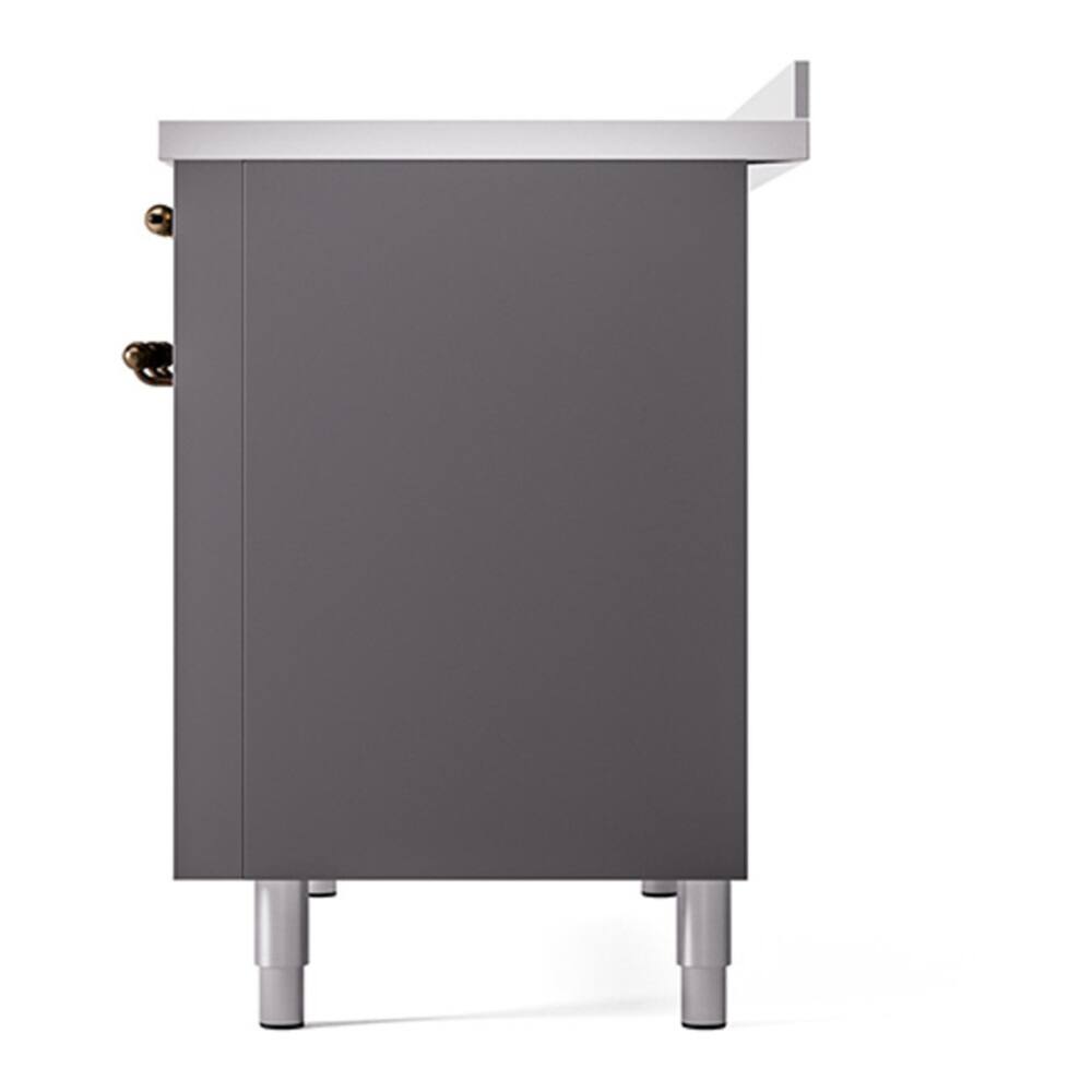 Alt View 9. ILVE - ILVE Nostalgie II 48 inch Induction Range with 6 Induction Elements (Graphite Matte) - Graphite Matte.