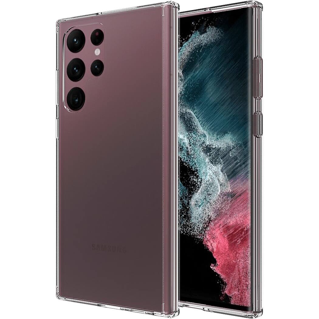Alt View 16. SaharaCase - Hybrid-Flex Hard Shell Case for Samsung Galaxy S22 Ultra - Clear.