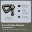The text on the image is already grouped and correctly written. It reads: "4 Scientifically Designed Attachments to Effectively Target Different Areas of the Body: Standard Ball Use for all-over body massage to reduce tension; Thumb Use on the lower back and trigger points to ease painful knots; Dampener Reduce aches and pains for tender or sensitive areas; Micro-point Increase circulation and stimulate recovery."