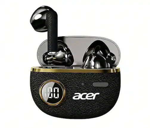 Front. Acer - Acer wireless earbuds: low latency, automatic connection, large-capacity battery, long battery life, Hi-Fi sound quality - BLACK.