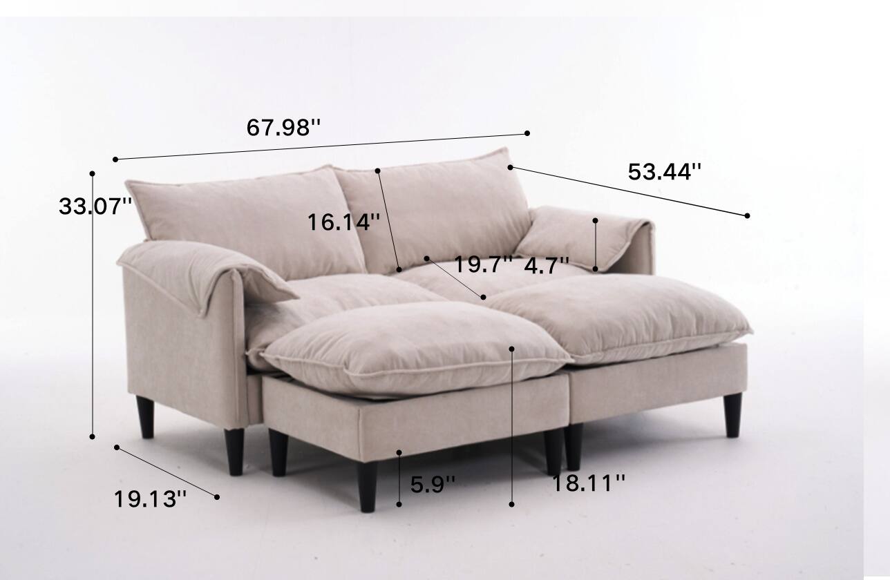 The corrected measurements from the image are:

- 67.98"
- 33.07"
- 16.14"
- 53.44"
- 19.7"
- 4.7"
- 19.13"
- 5.9"
- 18.11"