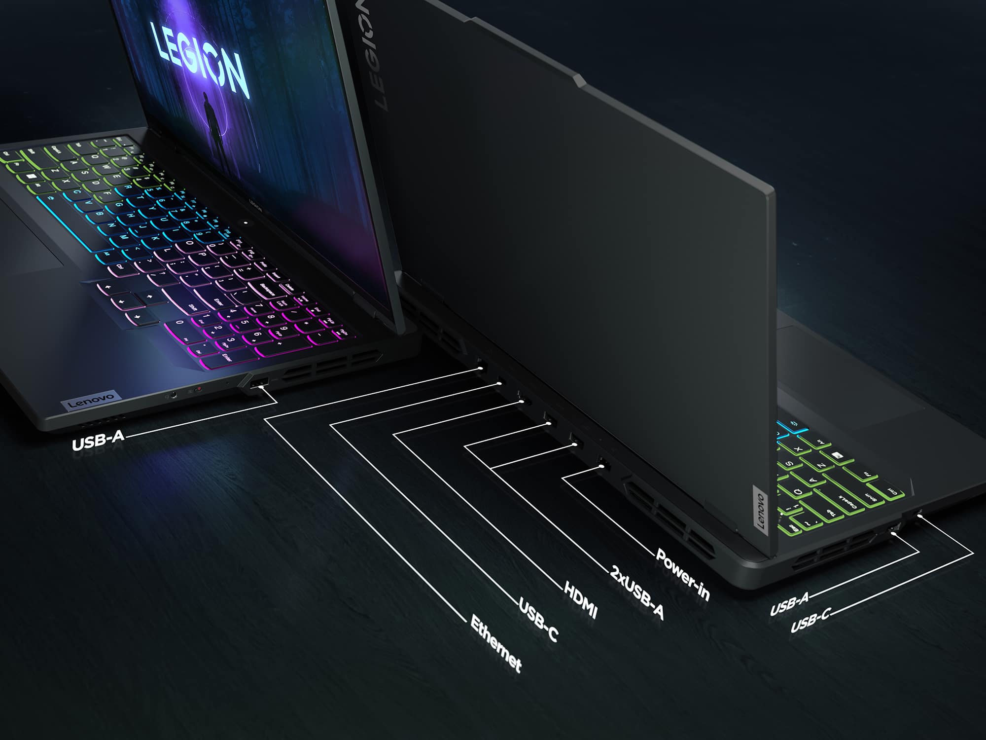 Alt View 12. Lenovo - Legion Pro 5i 16" Gaming Laptop WQXGA - Intel 13th Gen Core i7 with 16GB Memory - NVIDIA GeForce RTX 4070 8GB - 1TB SSD - Onyx Grey.