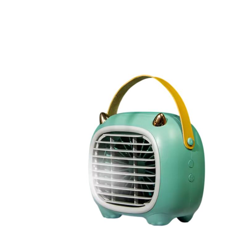 Front. Cluzine - Portable 2-in-1 USB Air Cooler Humidifier Adjustable Desk Spray Fan.