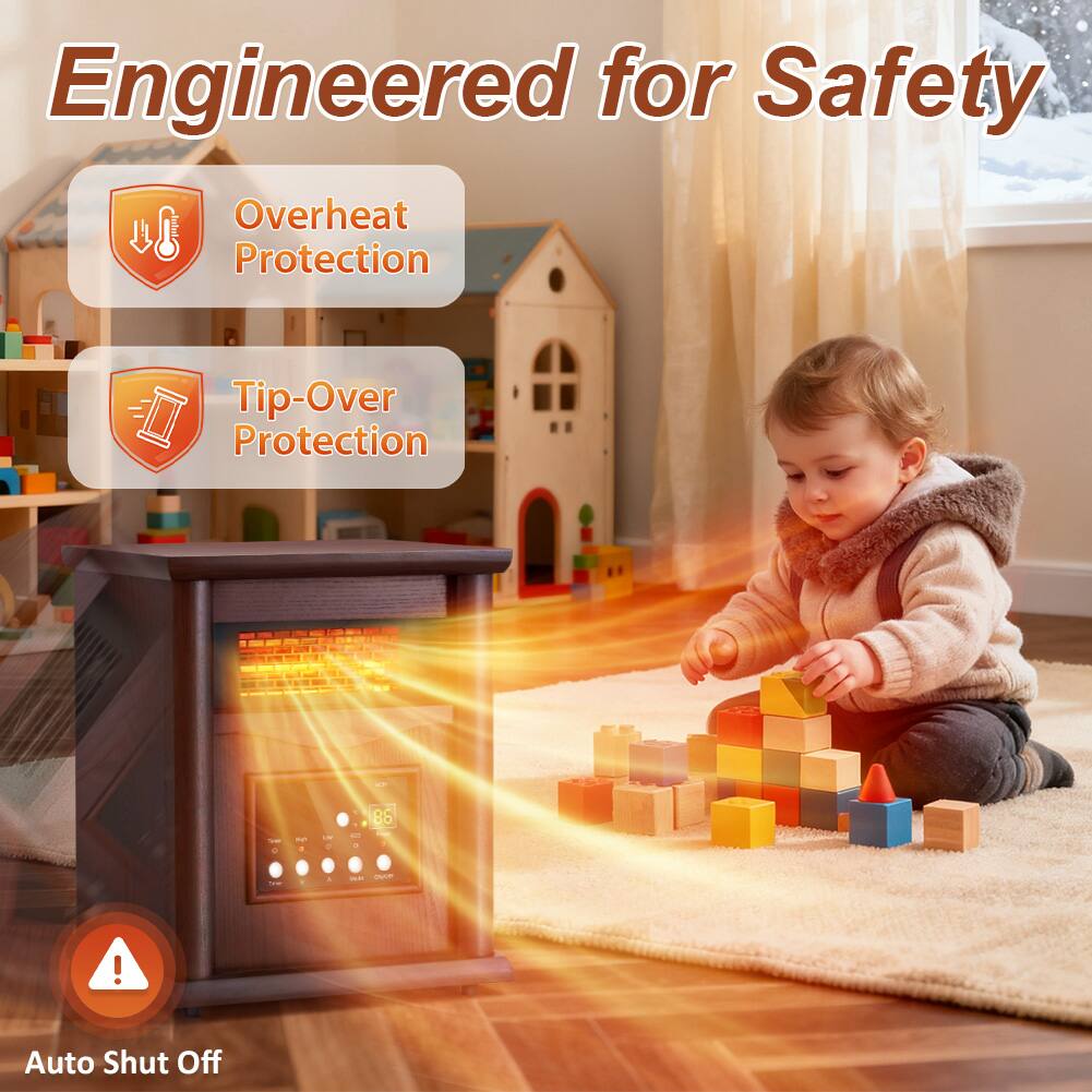 Engineered for Safety

- Overheat Protection
- Tip-Over Protection
- Auto Shut Off