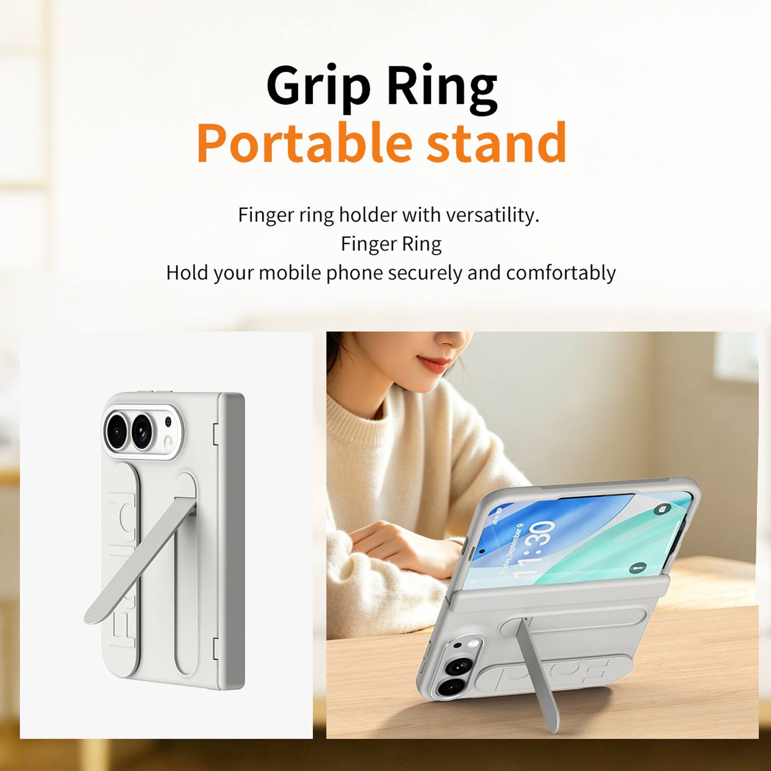 Grip Ring Portable stand

Finger ring holder with versatility. Finger Ring Hold your mobile phone securely and comfortably

Bax Friday, September 9, 11:30 PM