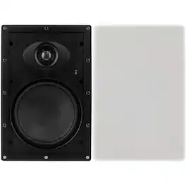 Dayton Audio - Micro-Edge ME652W 6.5" 50W RMS L/R/Surround In-Wall Speaker, Aramid Fiber Woofer, Pivoting Silk-Dome Tweeter, 8 Ohms - White