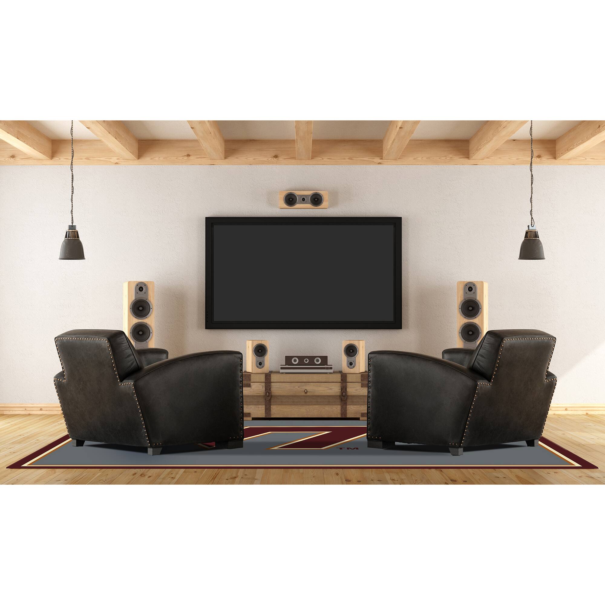 Alt View 1. Imperial - Virginia Tech Hokies 5'4'' x 7'8'' Spirit Rug - Black.