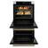 Left. ZLINE - ZLINE Autograph 30 in. True Convection Double Wall Oven in Satin Steel with Bronze Helix Handles (WADSZ-30-KCB) - Satin Stainless Steel.