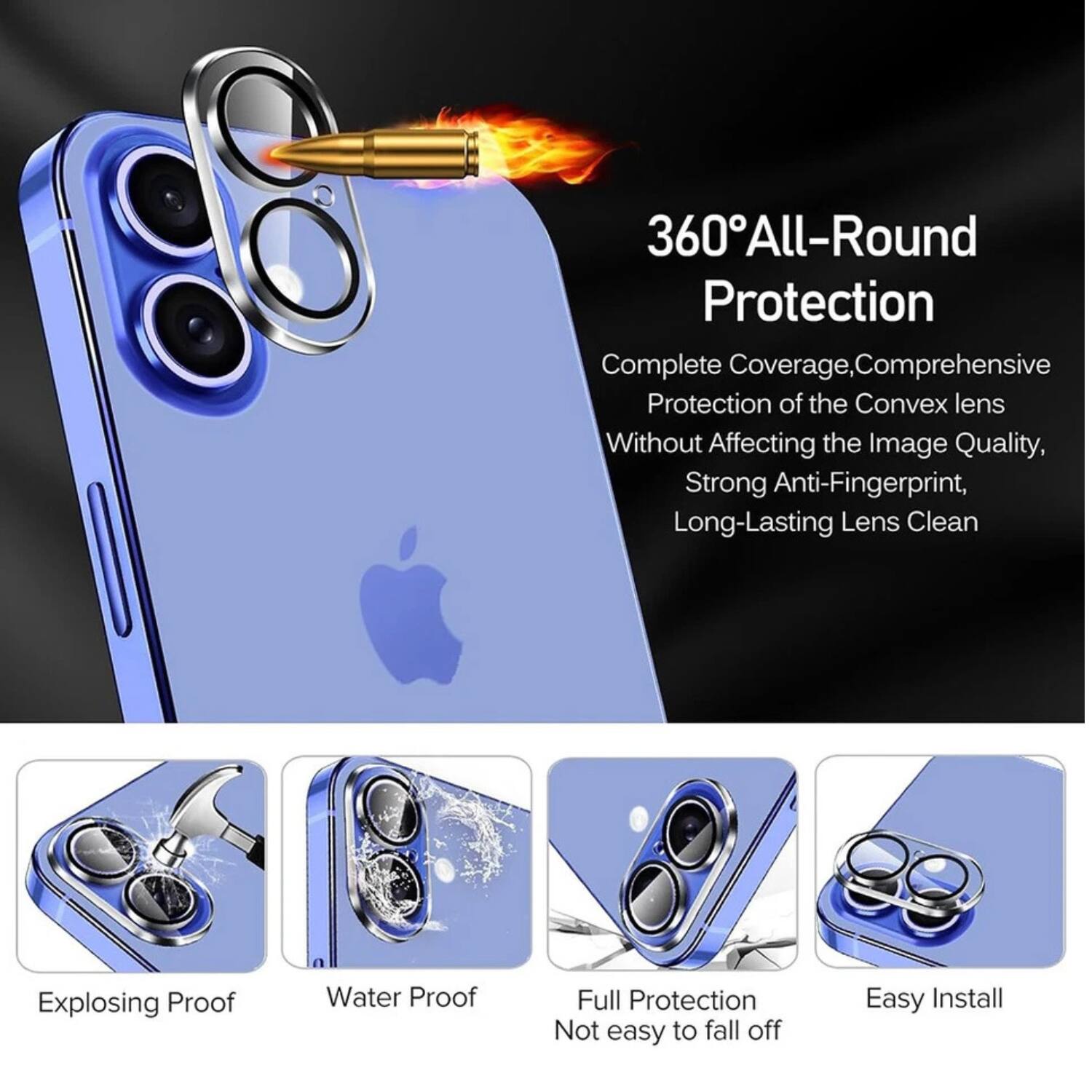 360° All-Round Protection

Complete Coverage, Comprehensive Protection of the Convex lens Without Affecting the Image Quality, Strong Anti-Fingerprint, Long-Lasting Lens Clean

Explosive Proof
Water Proof
Full Protection Not easy to fall off
Easy Install