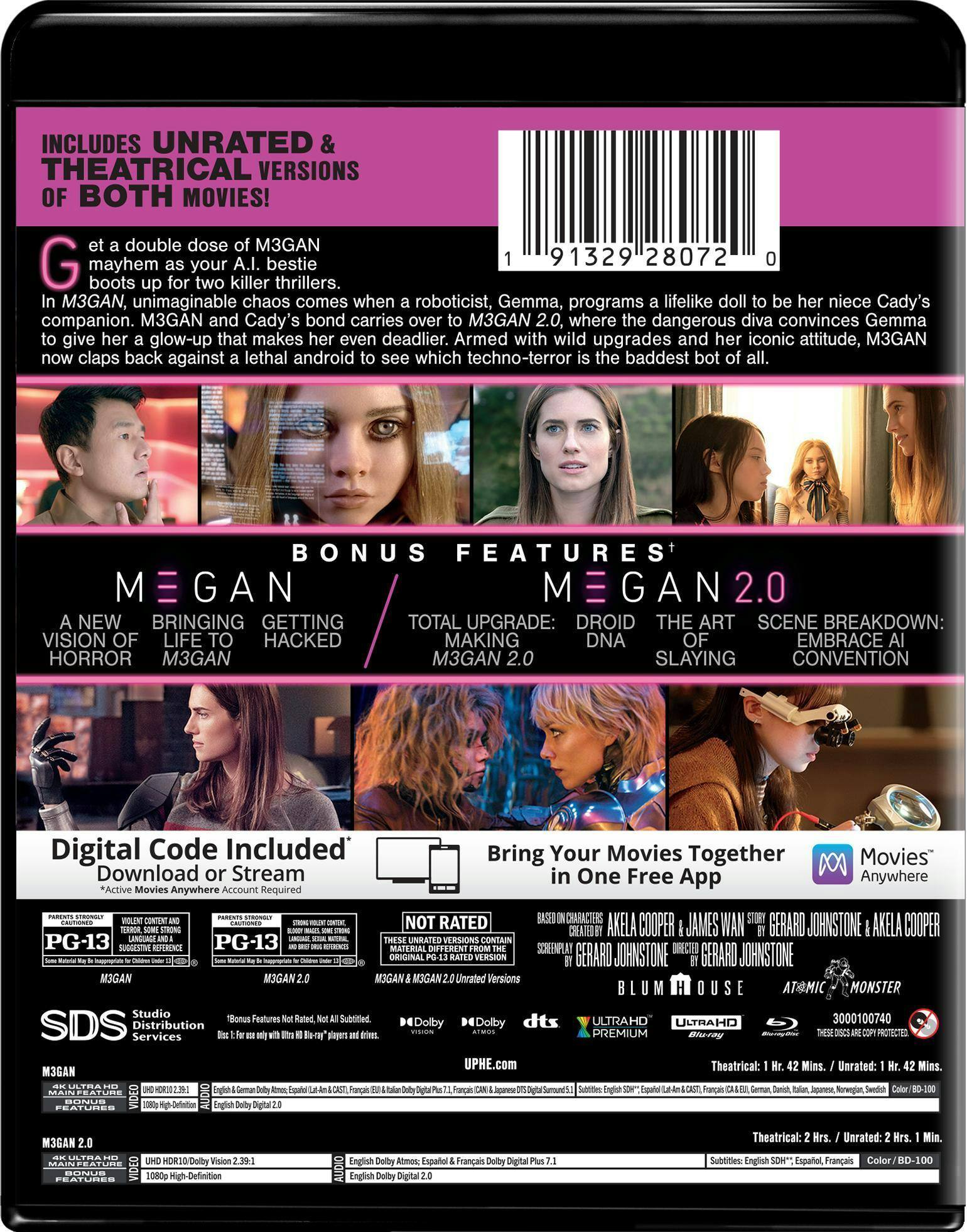Back. M3GAN 2-Movie Collection [UHD].