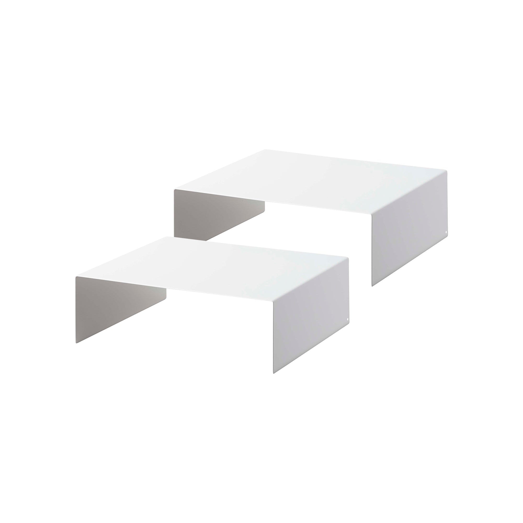 Angle. Yamazaki Home - Riser Shelf [Set of 2] - Steel - White.