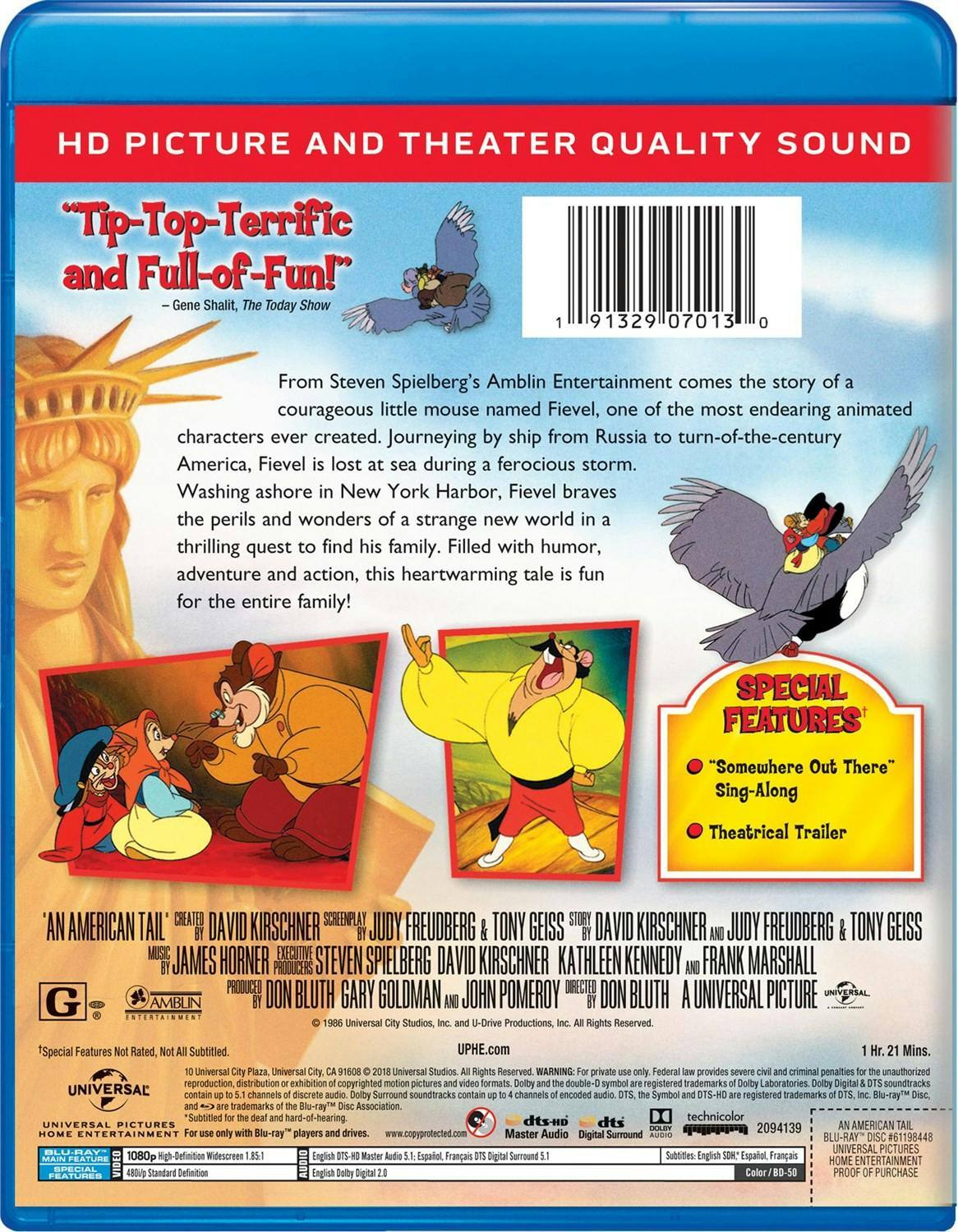 Back. An American Tail [Blu-ray].