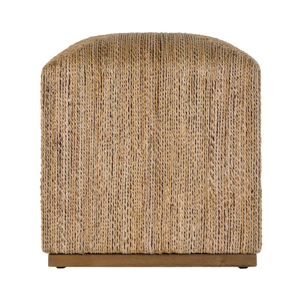 Left. Butler Specialty - Como 17 in. W Square Banana Leaf Accent Stool - Natural.