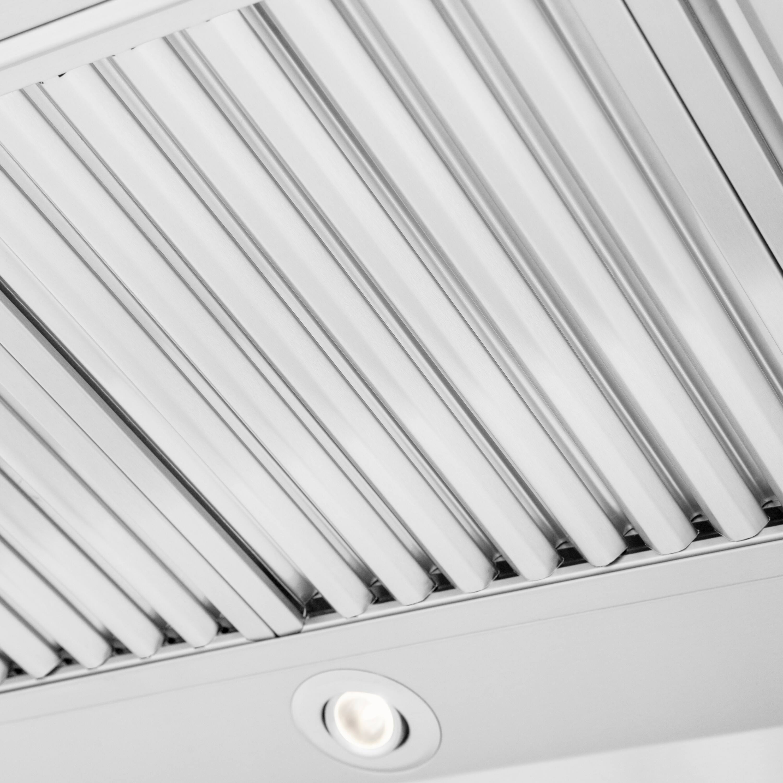 Alt View 1. ZLINE - ZLINE 48 in. Ducted Professional Wall Mount Range Hood in Stainless Steel (KECOM-48) - Stainless steel.