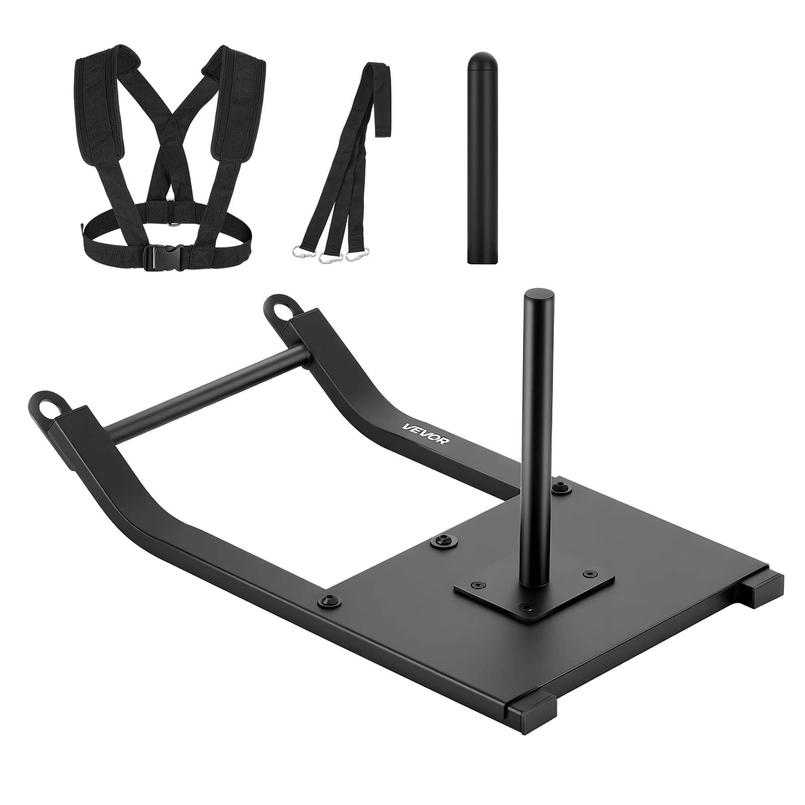 VEVOR - Weight Sled, Steel Power Sled,Fitness Strength Training Sleds for Athletic Exercise Speed Improvement, Fitness Equipment - Black