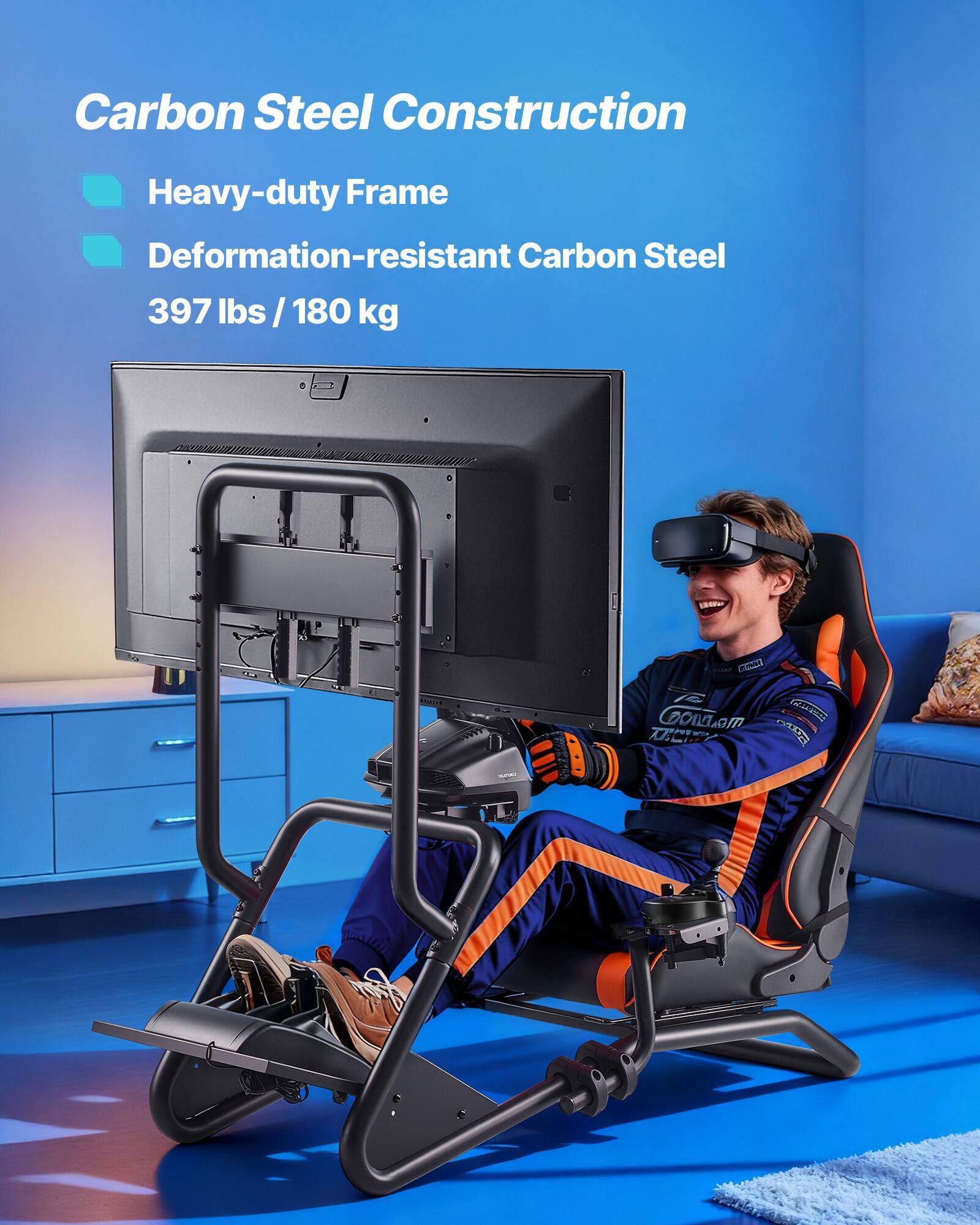 Carbon Steel Construction  
Heavy-duty Frame  
Deformation-resistant Carbon Steel  
397 lbs / 180 kg