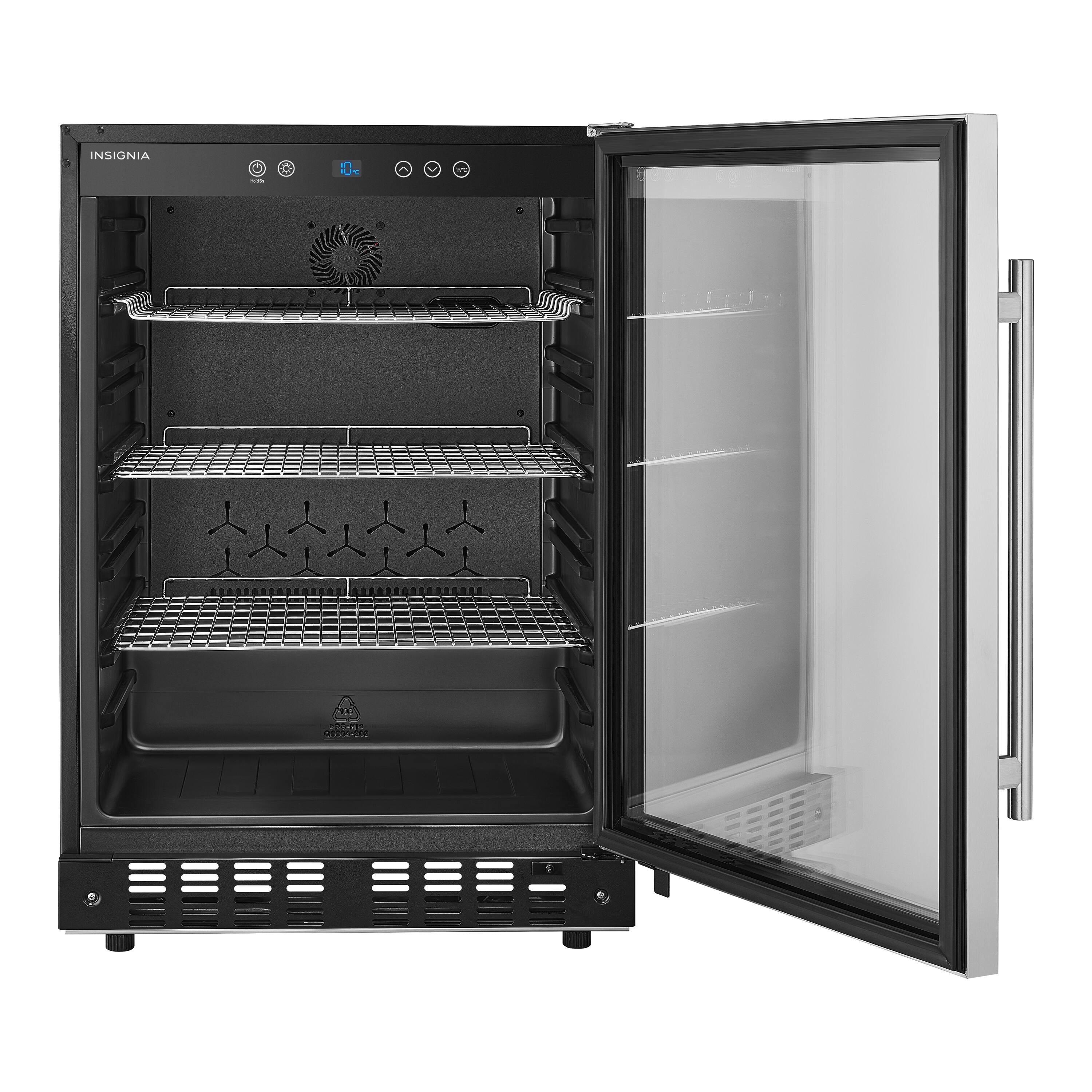 Alt View 21. Insignia™ - 165-Can Built-In Beverage Cooler - Stainless steel.