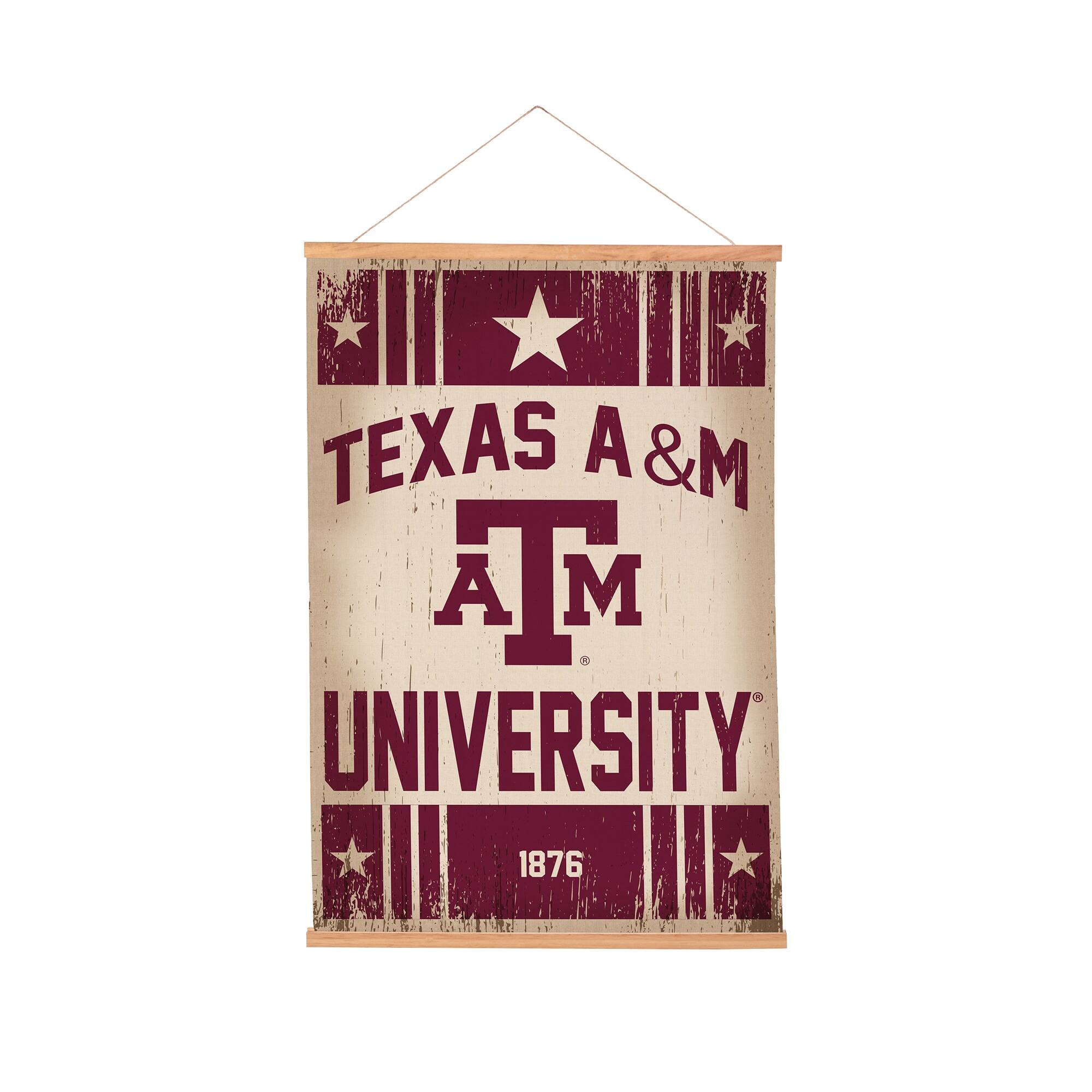 Texas A&M Aggies 24" x 36" Antique Style Canvas Wall Art Tapestry with Wood Frame
