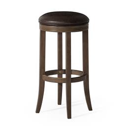 Maven Lane - 31' Eva Bar Stool Finish with Vegan Leather - Walnut