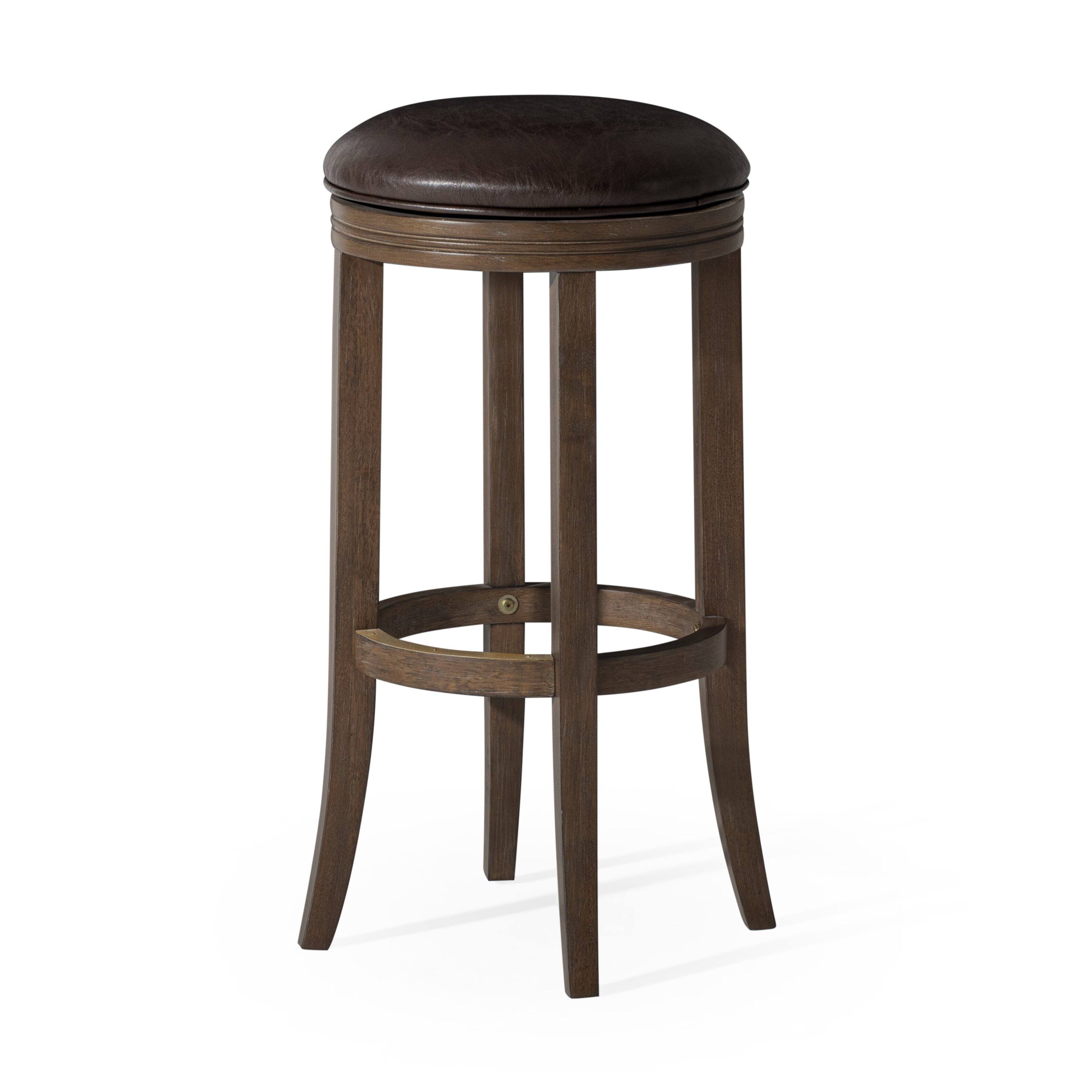 Maven Lane - 31' Eva Bar Stool Finish with Vegan Leather - Walnut