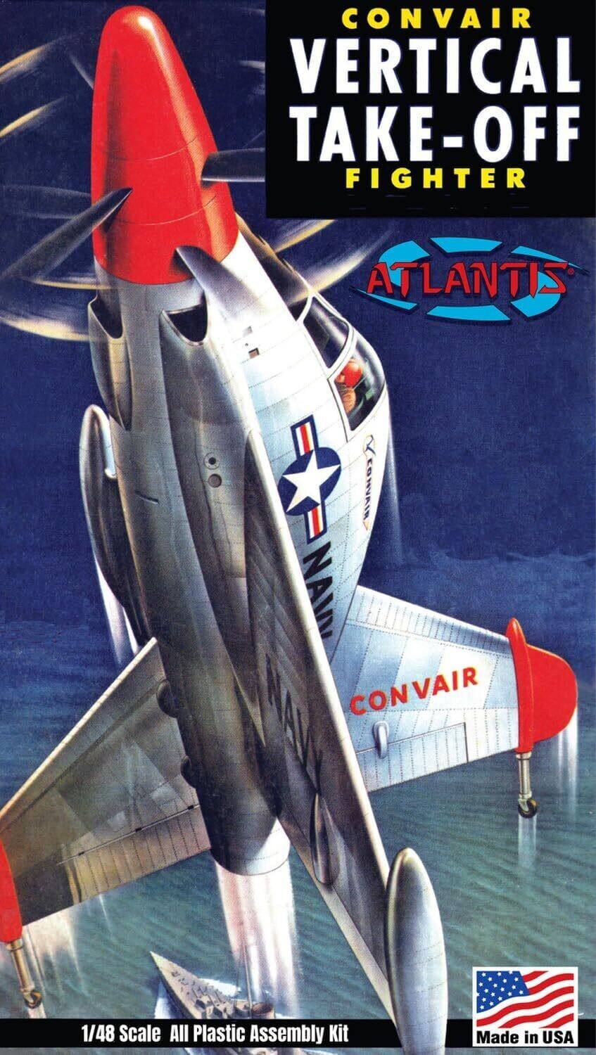 CONVAIR VERTICAL TAKE-OFF FIGHTER  
ATLANTIS  
CONVAIR NAVY  
1/48 Scale All Plastic Assembly Kit  
Made in USA