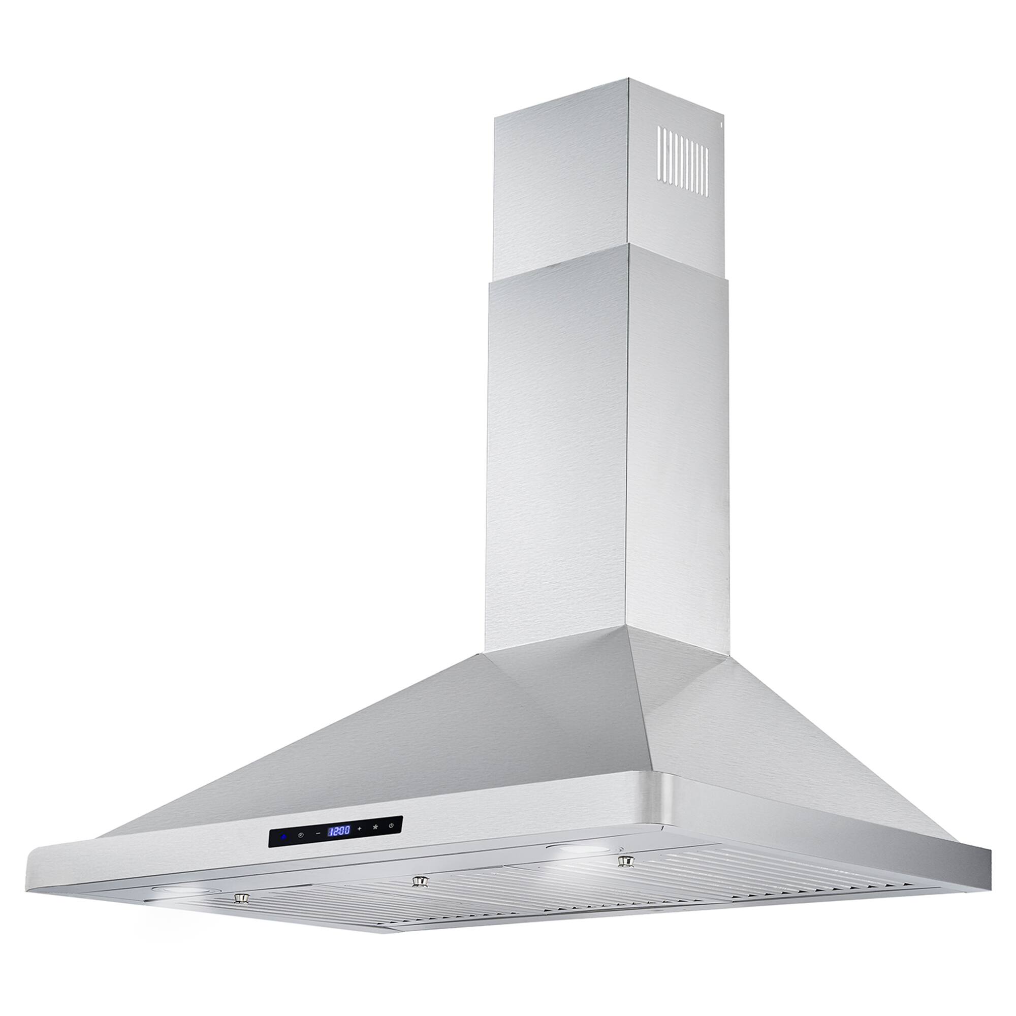 Alt View 1. COSMO - COS-63190S 36 in. Vista Collection 380 CFM Ducted Wall Mount Range Hood, Touch Controls, LED Lights - Stainless Steel.