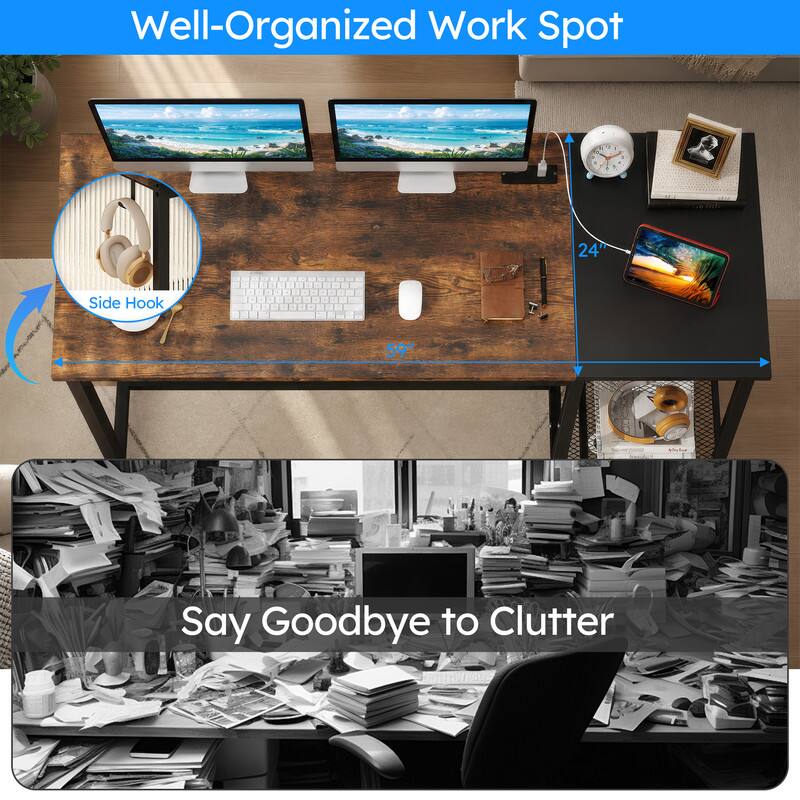 Well-Organized Work Spot

- 24" Side Hook
- 59" R

Say Goodbye to Clutter