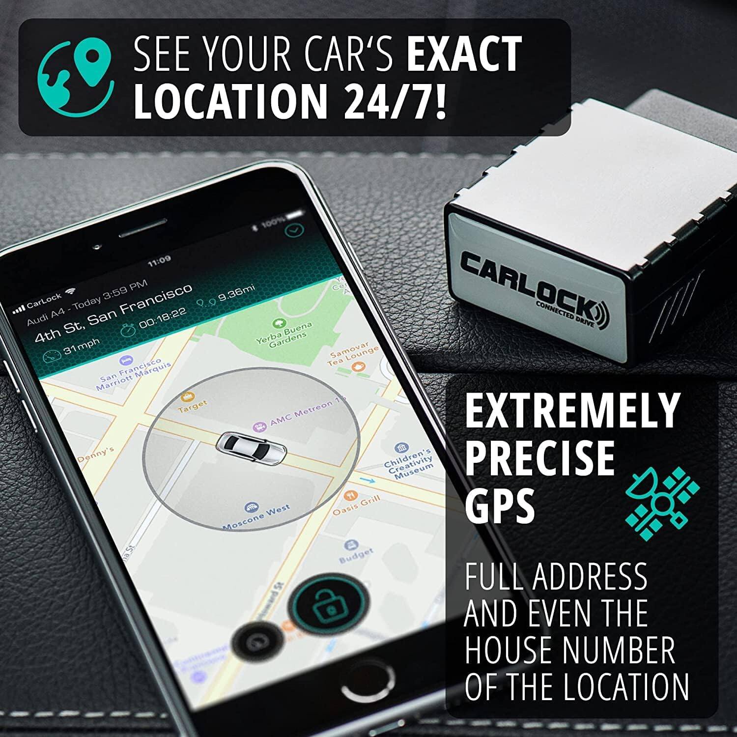 SEE YOUR CAR'S EXACT LOCATION 24/7!

EXTREMELY PRECISE GPS

FULL ADDRESS AND EVEN THE HOUSE NUMBER OF THE LOCATION