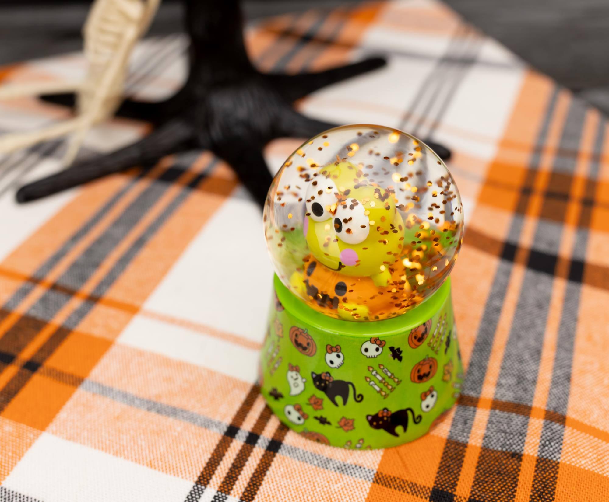 Alt View 5. Silver Buffalo - Sanrio Keroppi Halloween Mini Light-Up Snow Globe | 3 Inches Tall - Multi-Colored.