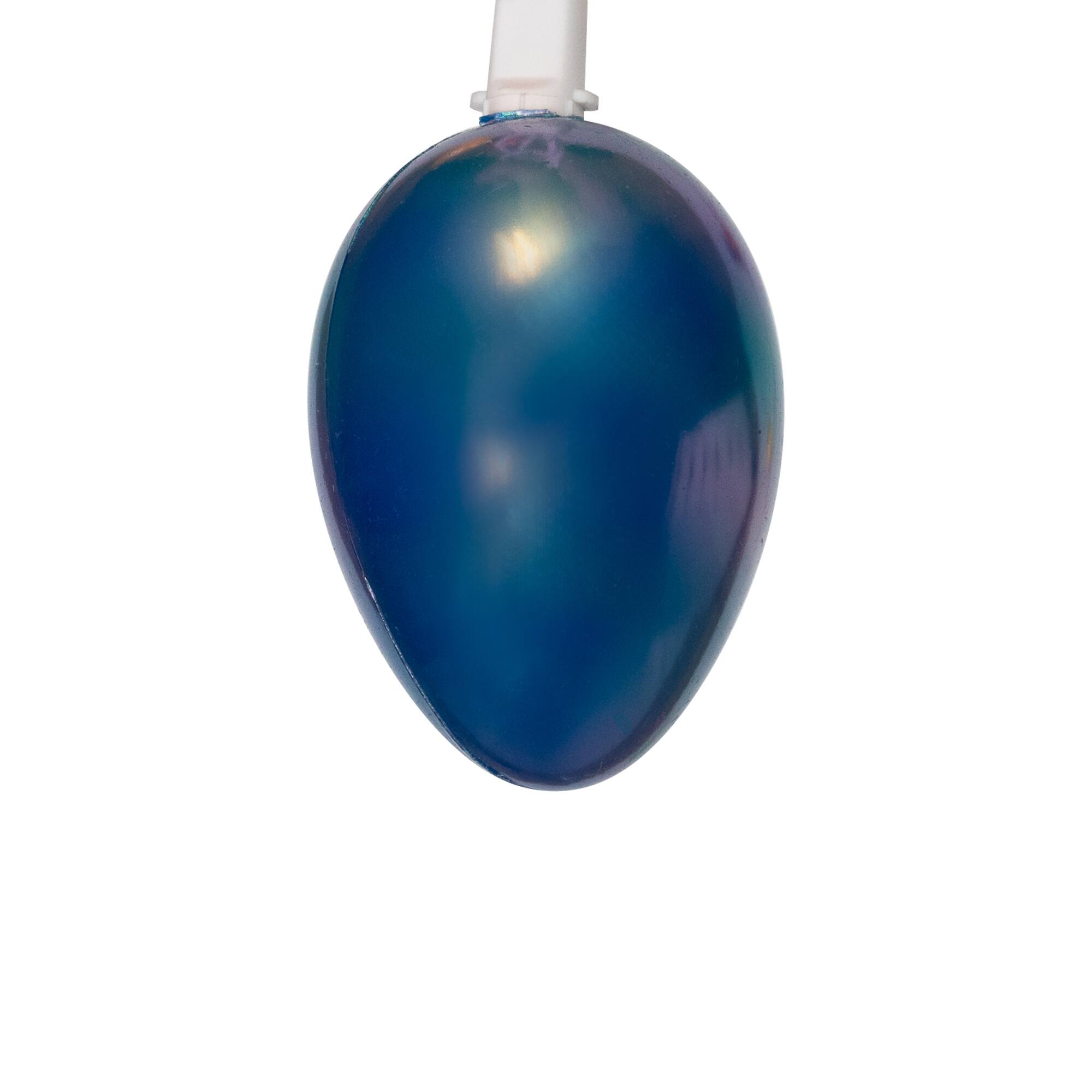 Alt View 4. Northlight - 10-Count Pearl Multi-Colored Easter Egg String Light Set, 7.25ft White Wire - Green.