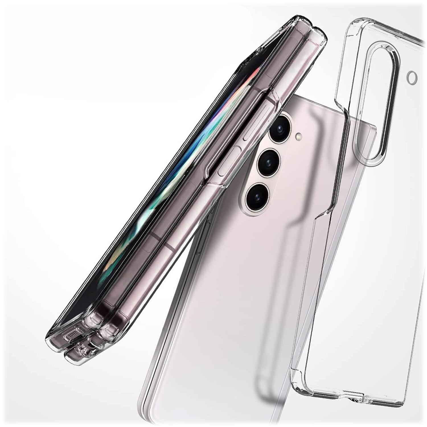Alt View 12. SaharaCase - Hybrid-Flex Hard Shell Series Case for Samsung Galaxy Z Fold5 - Clear.
