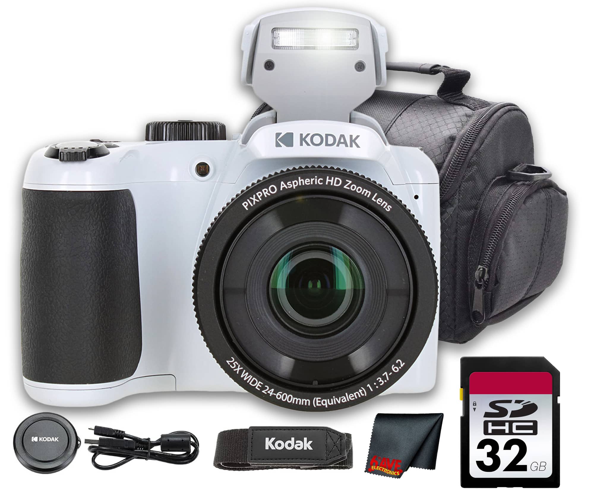 Kodak PIXPRO AZ255 Astro Zoom 16MP Digital Camera with 32 SD Card