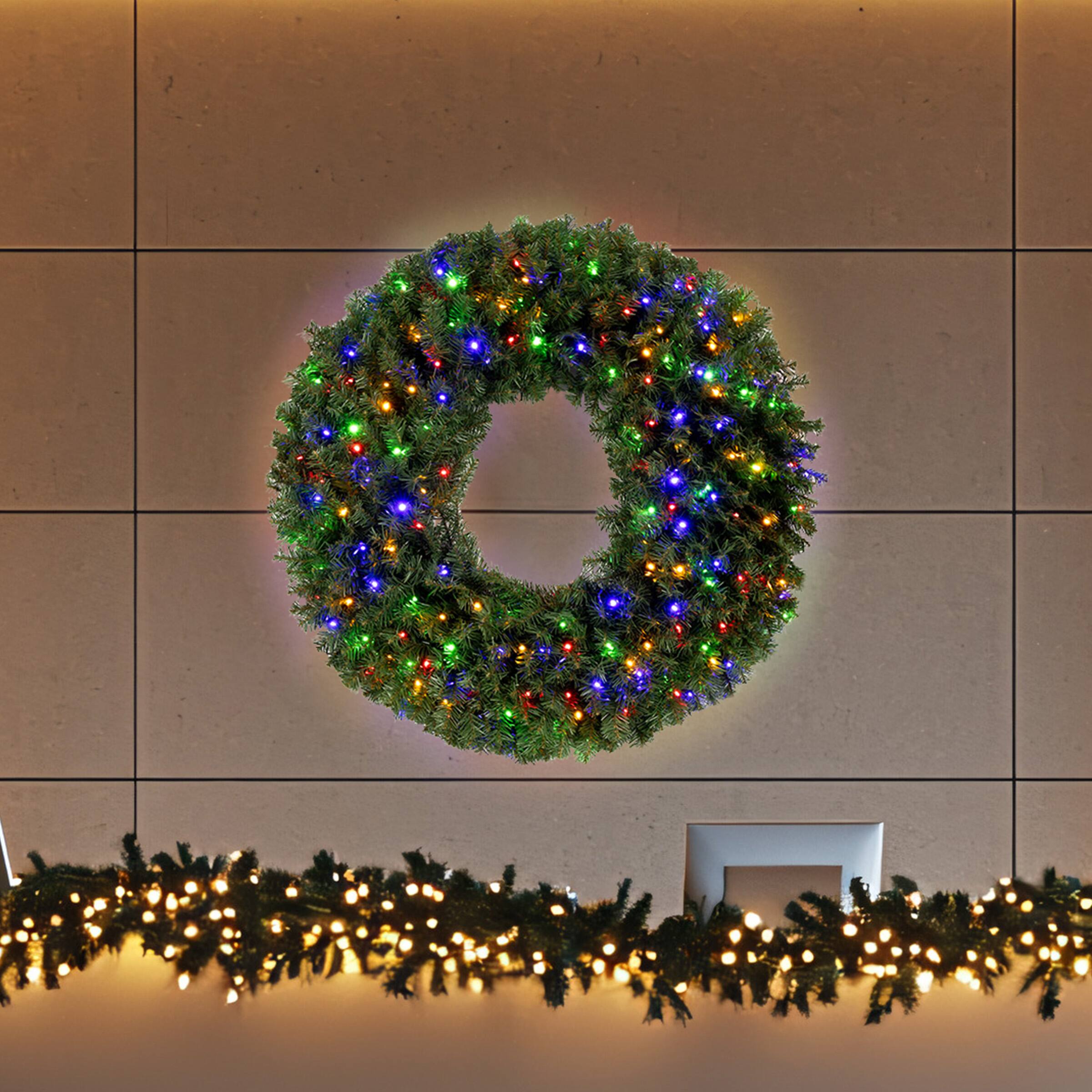 Alt View 1. Elf Stor - Artificial Christmas wreath - 48 in - Green.