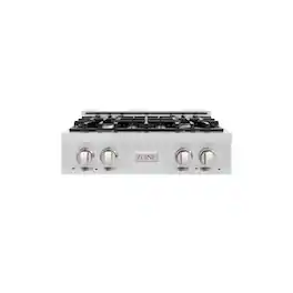 ZLINE - 30 in. Classic Gas Rangetop with 4 Burners and Porcelain Cooktop in Stainless Steel - Stainless Steel