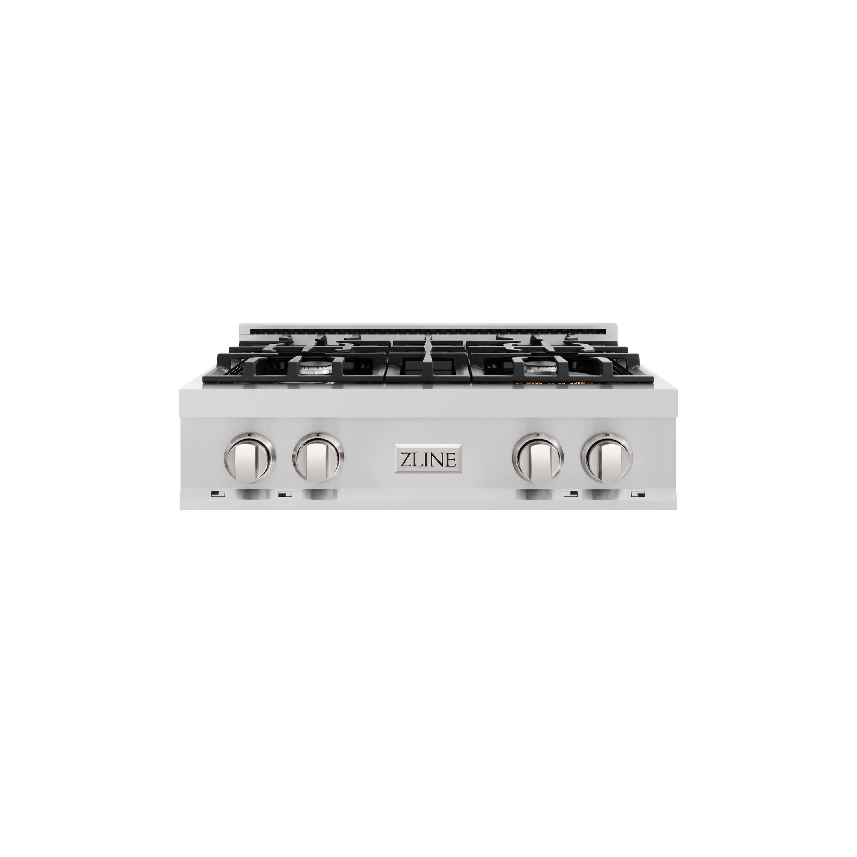 ZLINE - 30 in. Classic Gas Rangetop with 4 Burners and Porcelain Cooktop in Stainless Steel - Stainless Steel