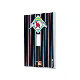 Keyscaper - Los Angeles Angels 1961-1965 Cooperstown Pinstripe Single Toggle Light Switch Plate - Multicolor