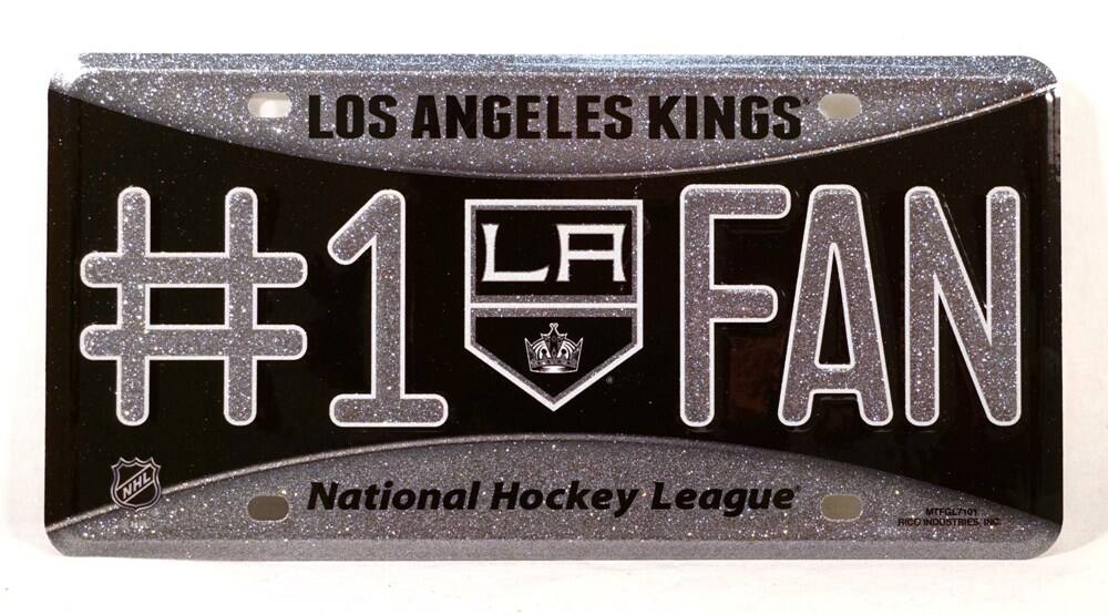 Los Angeles Kings NHL Bling Sparkle #1 Fan Metal License Plate Auto Tag