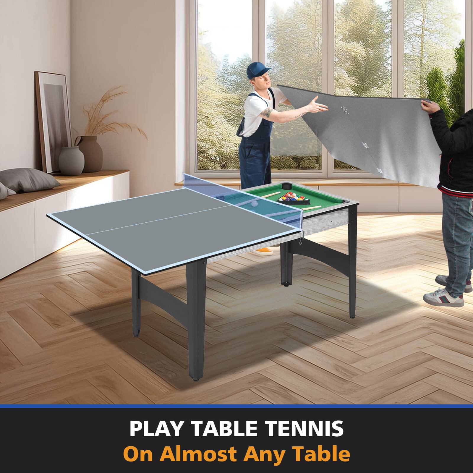 PLAY TABLE TENNIS  
On Almost Any Table