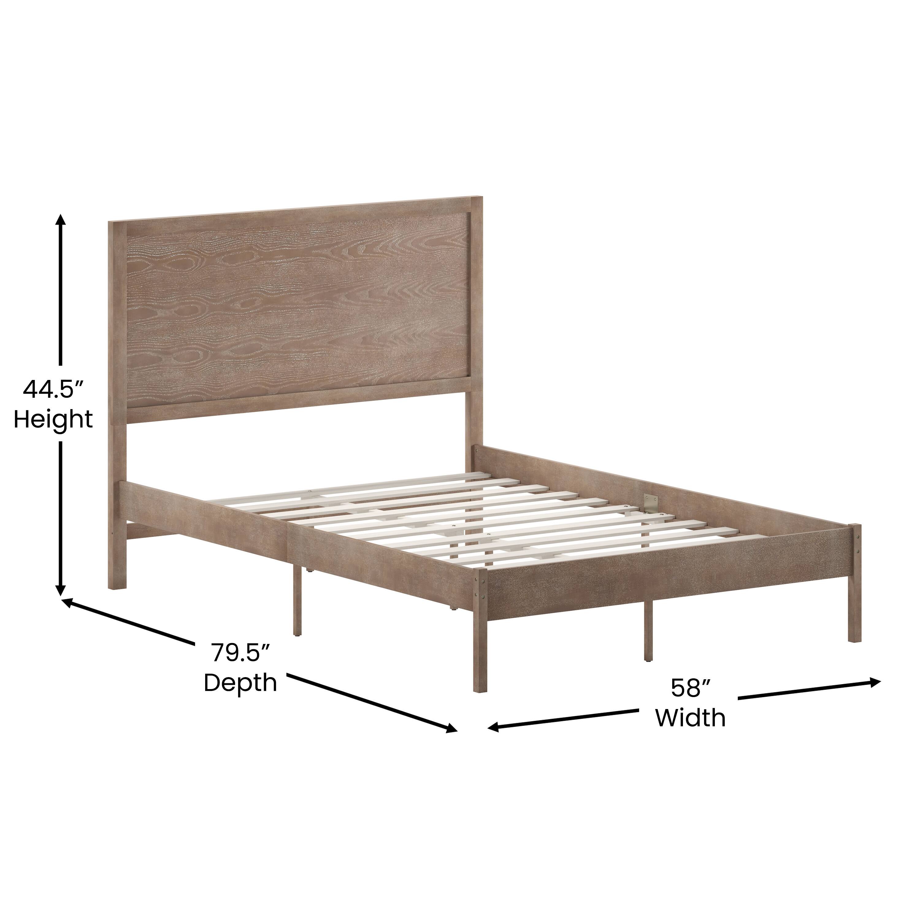 44.5" Height, 79.5" Depth, 58" Width