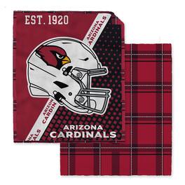 Pegasus - Arizona Cardinals 60" x 80" Gradient Helmet Double-Sided Plaid Sherpa Blanket - Multicolor