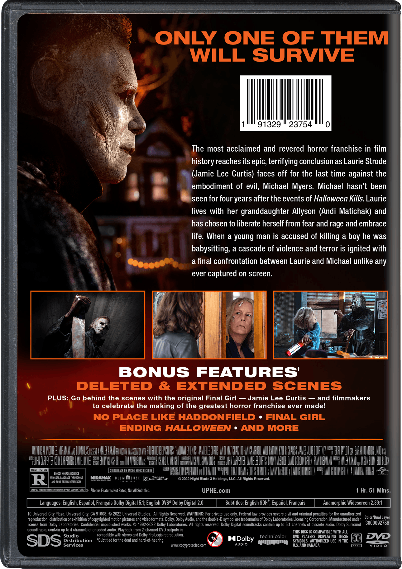 Back. Halloween Ends [DVD].