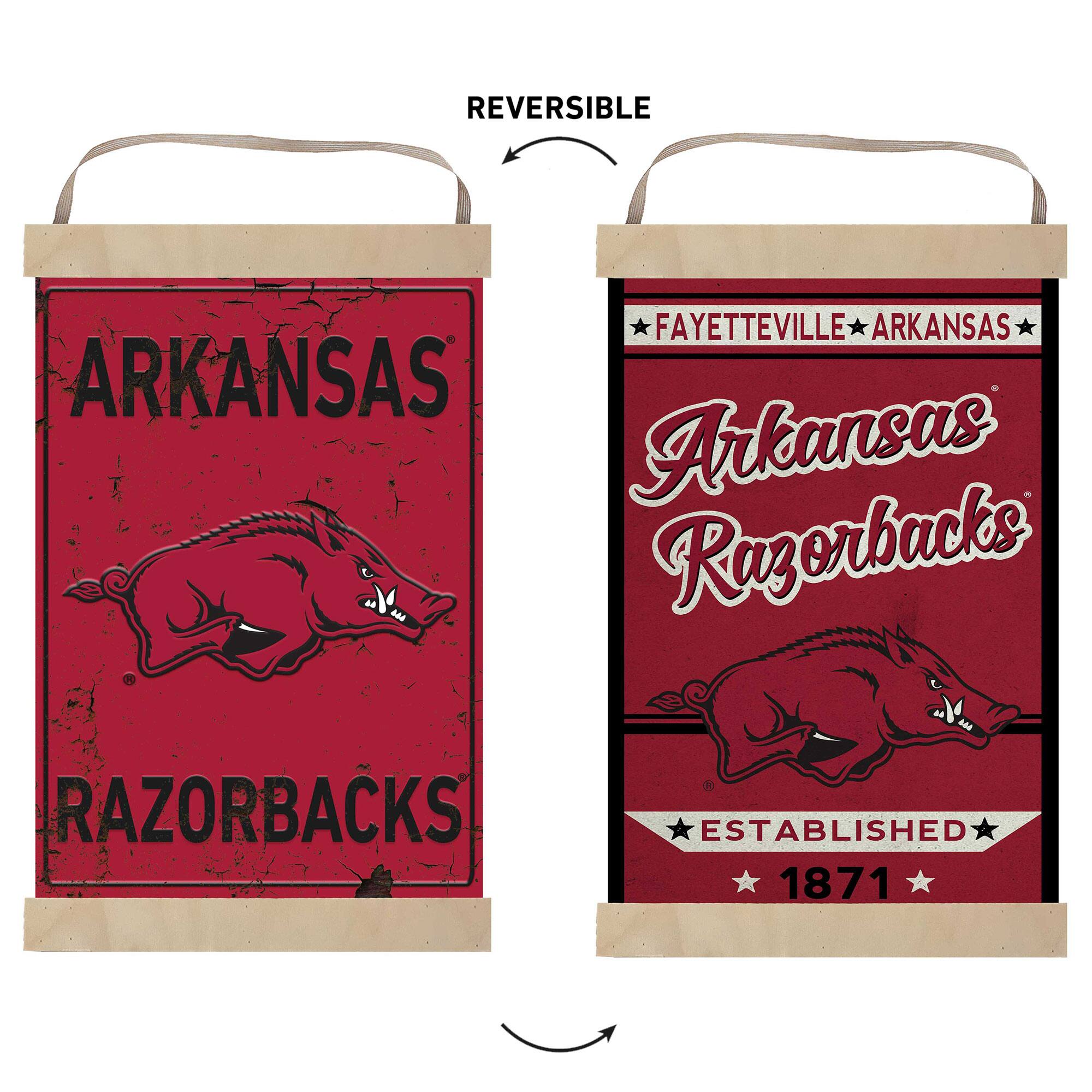 Jardine Arkansas Razorbacks Faux Rust Banner Sign Red - Best Buy