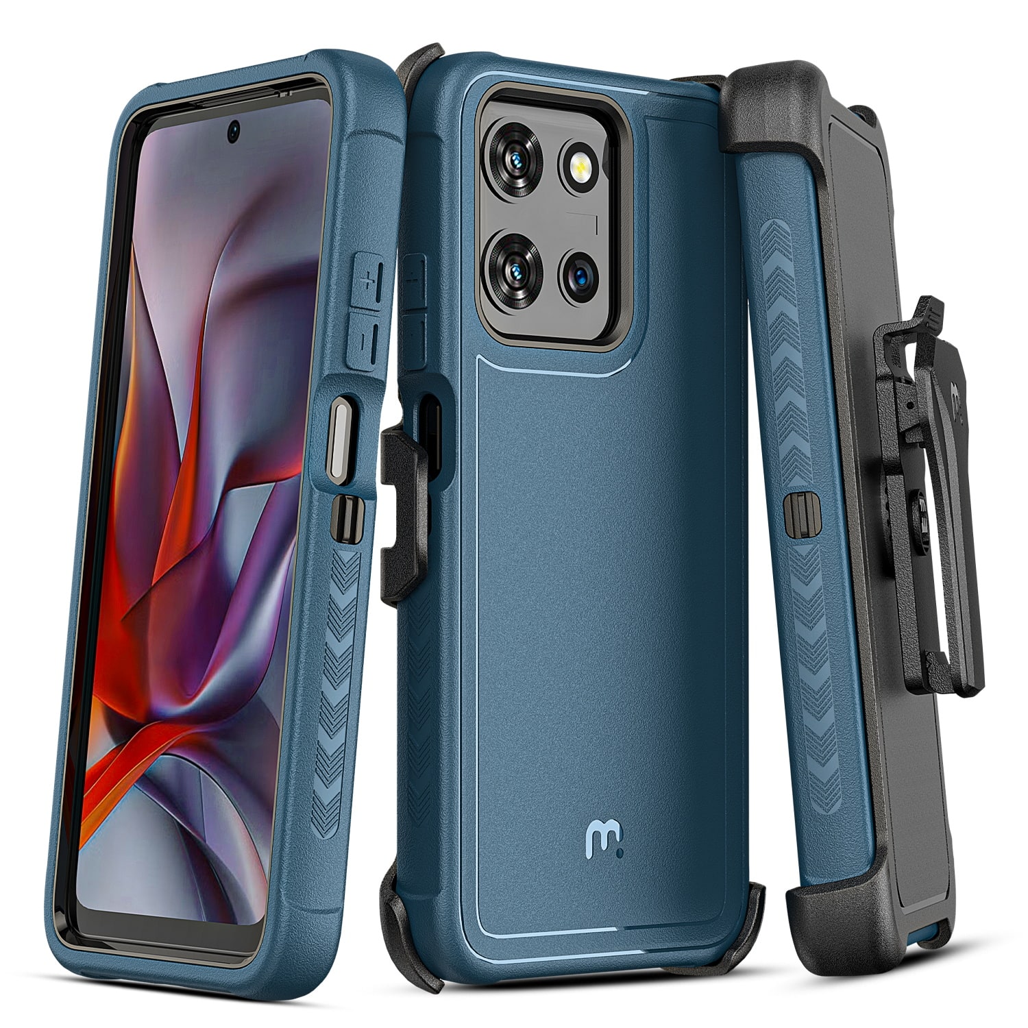 Mybat Pro - Maverick Series Case w/ Holster for Motorola Moto G 5G (2026)/Moto G Play (2026) / Moto G 5G (2025) - Blue