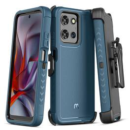 Mybat Pro - Maverick Series Case w/ Holster for Motorola Moto G 5G (2026)/Moto G Play (2026) / Moto G 5G (2025) - Blue