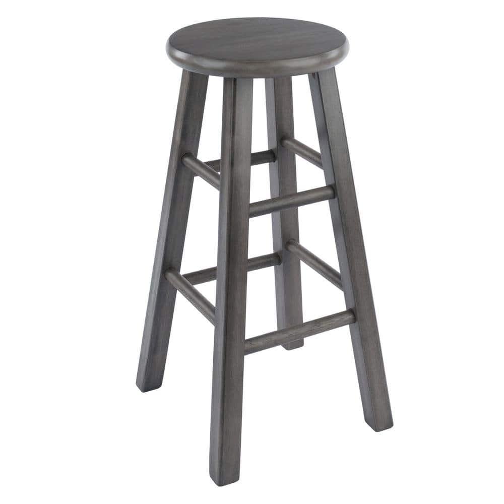 FurniFact - 24 Inch Counter Stool - Rustic Gray